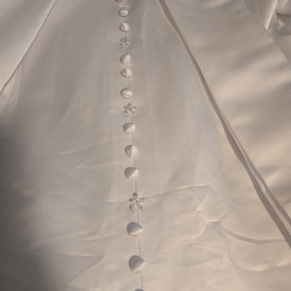 Beautiful Satin, trained, elegant beading wedding dress - Picture 6 of 6
